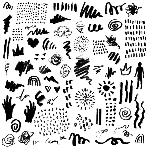 Lil' Sketchies Shapes and Textures Illustrations